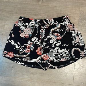 Talula Patterned Silk Shorts